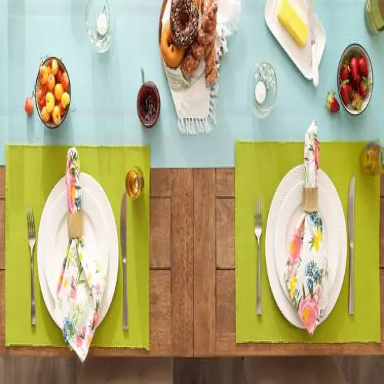 DII&reg; Ribbed Cotton Placemats, 6ct. Avocado {7}