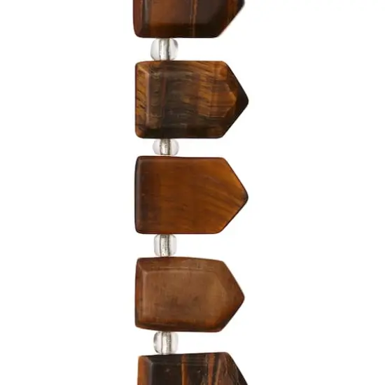 Brown Faceted Tiger's Eye Arrow Semi-Precious Beads by Bead Landing&trade;, 18mm {1}