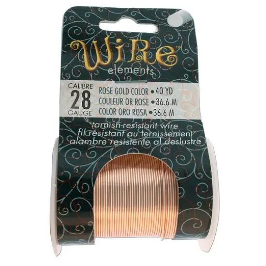 The Beadsmith&reg; Wire&trade; Elements 28 Gauge Tarnish-Resistant Wire Rose Gold {1}