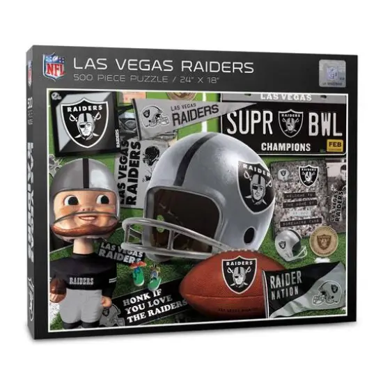 NFL Retro Series 500 Piece Puzzle Oakland Raiders {1}