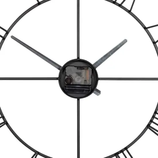 CosmoLiving by Cosmopolitan 24" Metal Square Wall Clock Black {7}