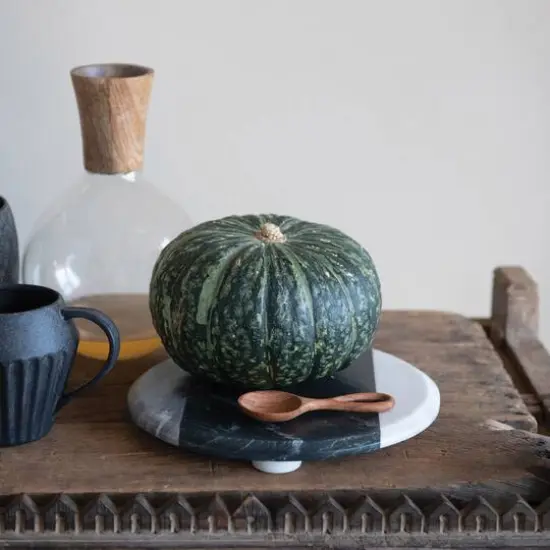 Hello Honey&reg; 10" Gray, Black & White Marble Cheese & Cutting Board {4}