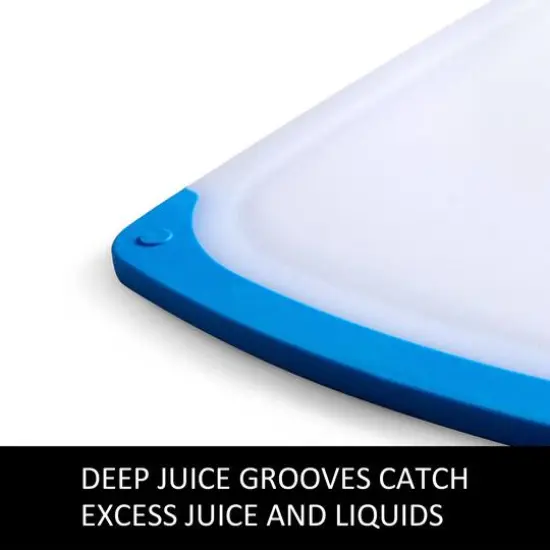 Farberware Non-Slip Plastic Cutting Board Set Blue {7}