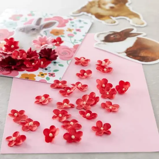 Red Paper Flowers by Recollections&trade;, 120ct. {3}