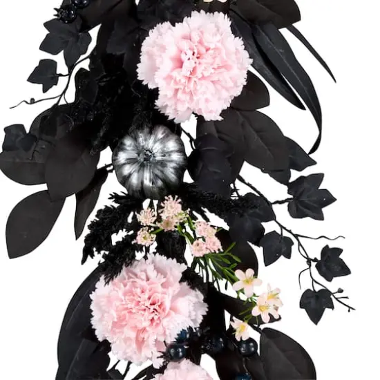 6ft. Pretty Morbid Pink Carnation Halloween Garland {1}