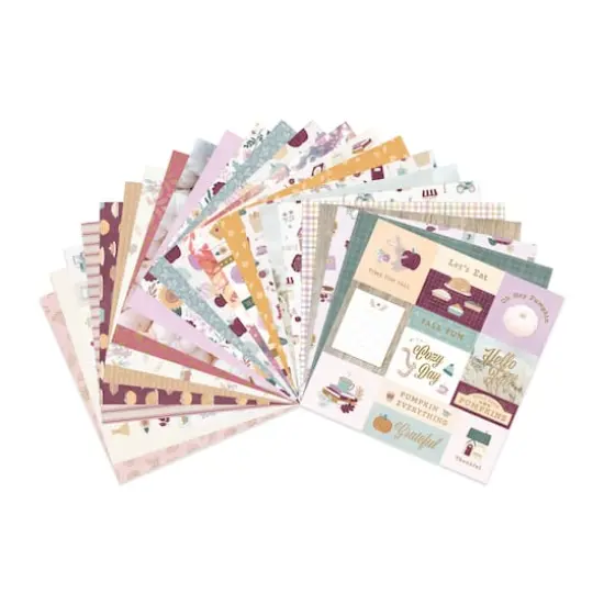 Craft Smith 12" x 12" Berry Tapestry Fall Paper Pad {3}