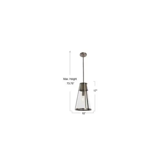 Hello Honey&reg; Robert Stevenson Lighting Jaxon Metal & Seedy Glass Ceiling Light Polished Nickel {6}