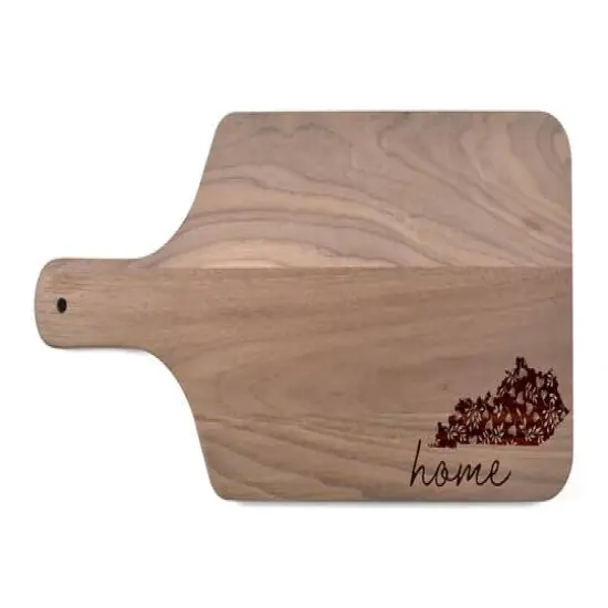 17" Floral Home State Walnut Paddle Cutting Board Kentucky {1}