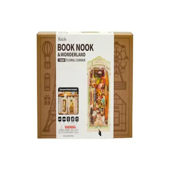Rolife&reg; Floral Corner DIY Book Nook Shelf Insert Kit {9}