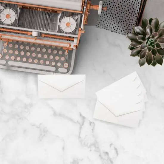 JAM Paper 3.875" x 7.5" Bright White Wove Monarch Strathmore Invitation Envelopes, 50ct. {4}