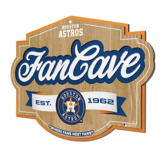 MLB Fan Cave Sign Houston Astros {1}