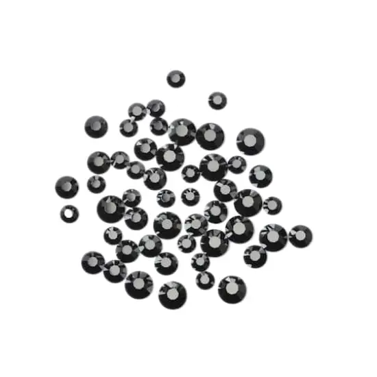 Round Flatback Austrian Crystals Mix by Bead Landing&trade;, 60ct. Jet Hematite {1}