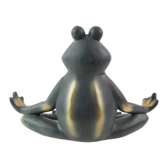 12" Frog in Lotus Yoga Position Garden Statue {6}