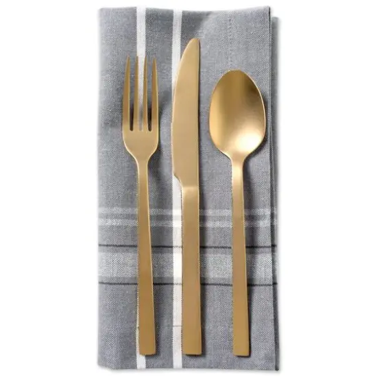 DII&reg; French Chambray Dinner Napkins, 6ct. Gray {6}