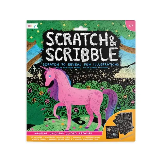 OOLY Magical Unicorn Scratch & Scribble Art Kit {1}