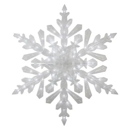 47" LED Twinkling Cool White Snowflake Christmas Outdoor Decoration {4}