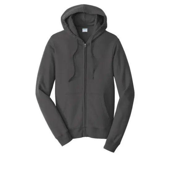 Port & Company® Fan Favorite Fleece Full-Zip Hooded Sweatshirt Charcoal {1}