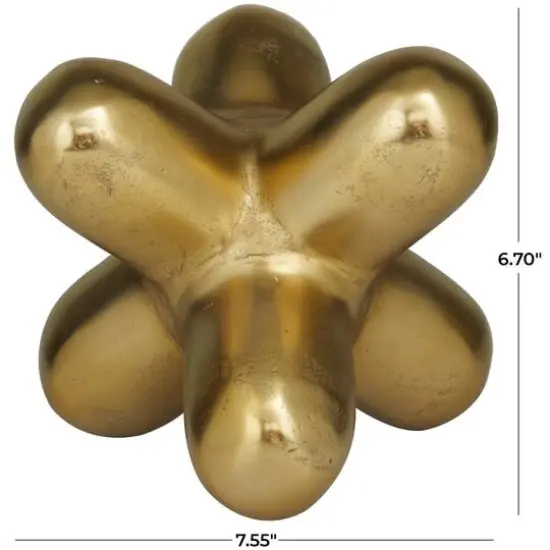 8" Aluminum Jack Abstract Sculpture Gold {5}