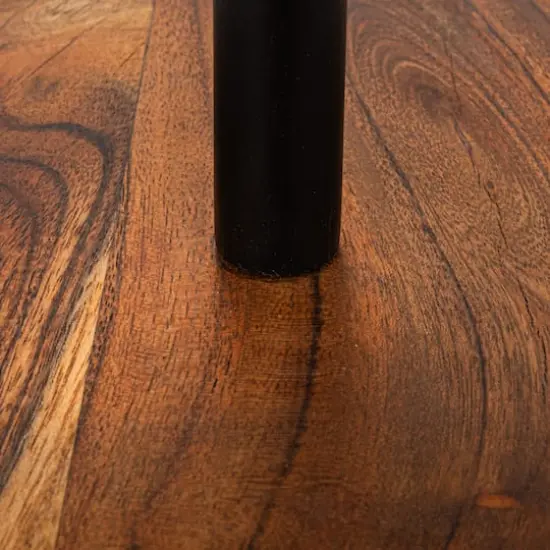 Hello Honey&reg; 9" Round 2-Tier Acacia Wood & Metal Tray {6}