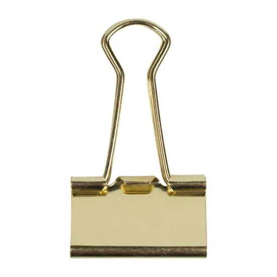 JAM Paper 1.25" Binder Clips, 15ct. Gold {4}