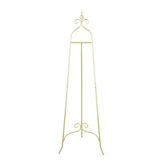 63" Gold Metal Scroll 3-Tier Display Easel {4}