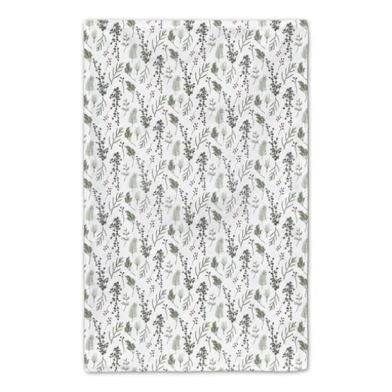 White Holly Jolly Christmas Tea Towel Set {6}