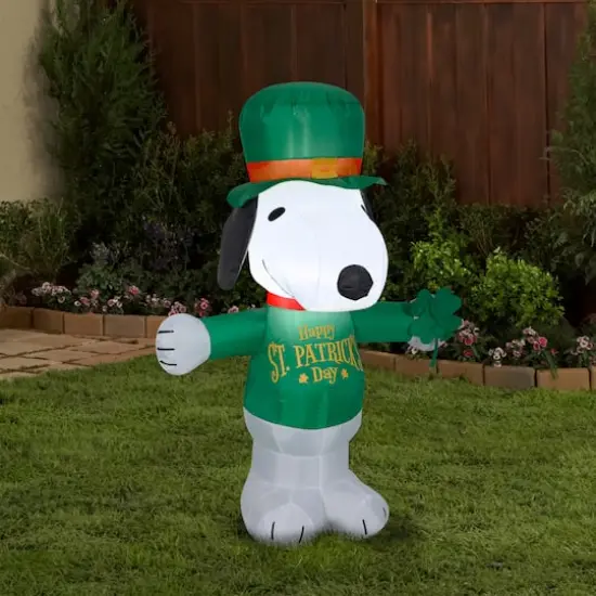 3.5ft. Airblown&reg; Inflatable St. Patrick's Day Snoopy {3}