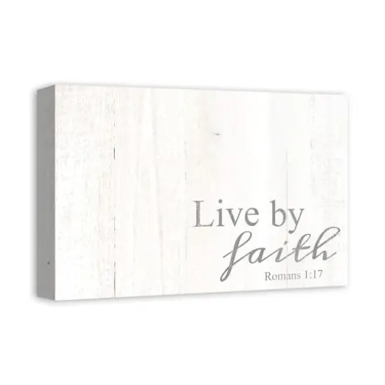 Live By Faith 12" x 18" Canvas Wall Art {3}