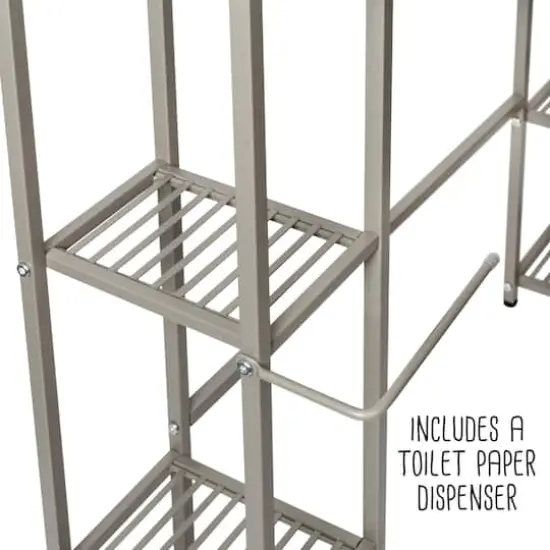 Honey Can Do 5-tier Over-the-Toilet Steel Storage Shelf {10}