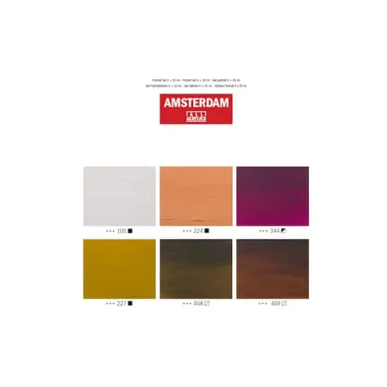 Amsterdam Standard Series 6 Color Portrait Acrylic Paint Set {4}