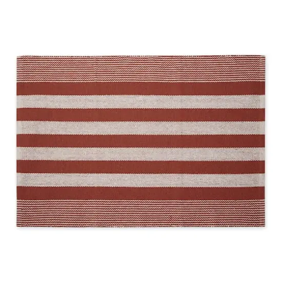 DII&reg; Cabana Stripe Handwoven Recycled Yarn Rug, 2ft. x 3ft. Cinnamon {1}