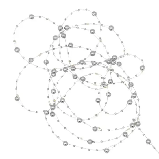 40ct. Warm White Silver Pearl LED String Lights by Ashland&reg; {7}