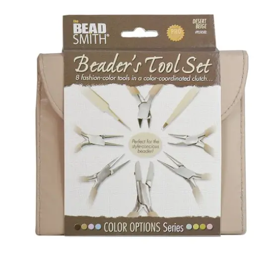 The Beadsmith&reg; Fashion Color Plier Set & Clutch Desert Beige {7}