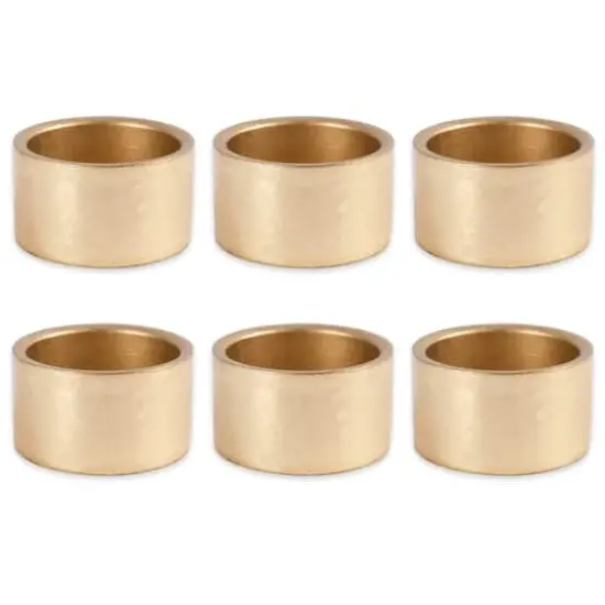 DII&reg; Gold Round Painted Napkin Rings, 6ct.  {1}
