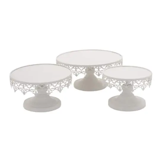 White Metal Vintage Cake Stand Set {1}