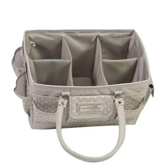 Everything Mary Tan Dot Deluxe Store & Tote Craft Organizer {3}