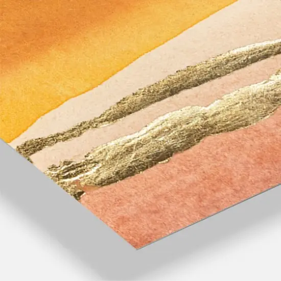 Designart 'Gilded Amber Ii Modern Multipanel Wall Clock {4}