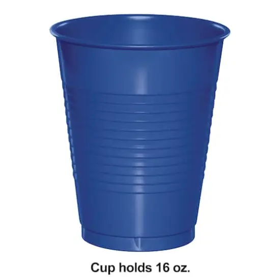 Hoffmaster 16oz. Plastic Cups, 20ct. Cobalt {3}