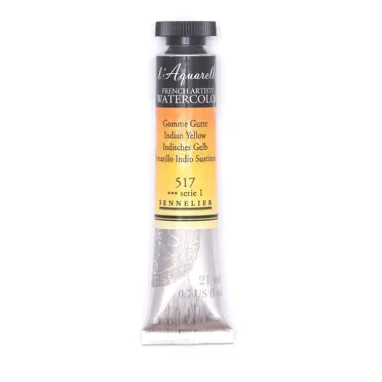 Sennelier French Artists' Watercolor, 21mL 517 Indian Yellow S1 {1}