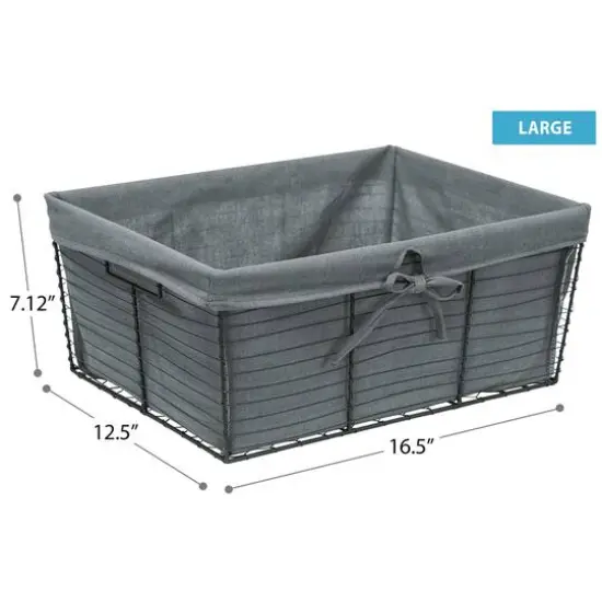 Sorbus 17" Wire Baskets with Removable Liner, 2ct. {4}