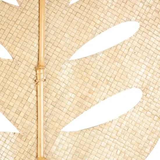 79" Light Brown Bamboo Wood Woven Palm Leaf Set {5}