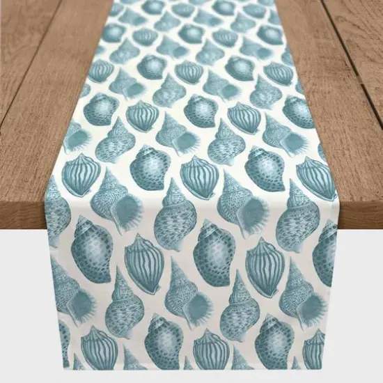 Shells Outdoor Table Runner Light Blue {4}