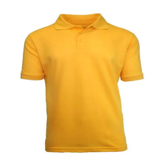 Galaxy By Harvic School Uniform Short Sleeve Men's Pique Polo ShirtGold {1}