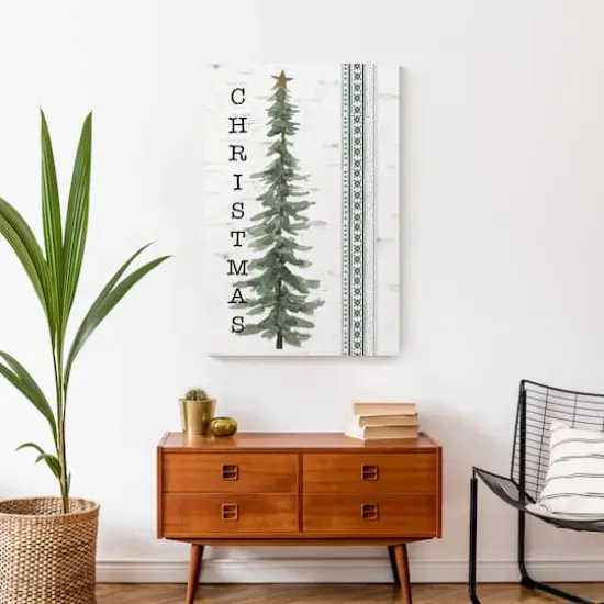 Tree Isle Green Canvas Wall Art {5}