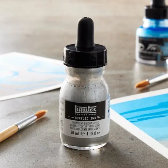 Liquitex&reg; Professional Acrylic INK!, 1oz.Iridescent Bright Silver {3}
