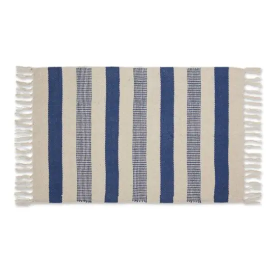 DII&reg; French Blue Combo Stripe Hand-Loomed Rug, 2ft. x 3ft. {1}