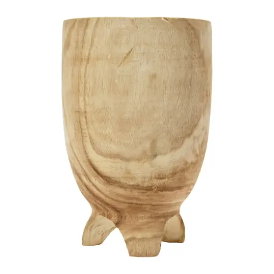 Hello Honey&reg; 13" Decorative Paulownia Wood Footed Planter {5}