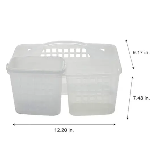 Bath Bliss White 2-in-1 Portable Bath Tote {4}