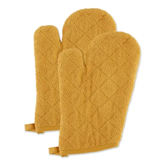 DII&reg; Terry Oven Mitts, 2ct. Honey Gold {1}