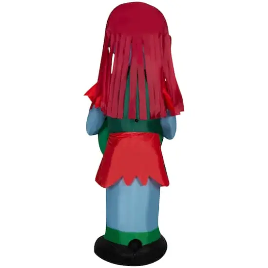5ft. Airblown&reg; Inflatable Christmas Sally in Patchwork Dress with Monster Wreath {3}
